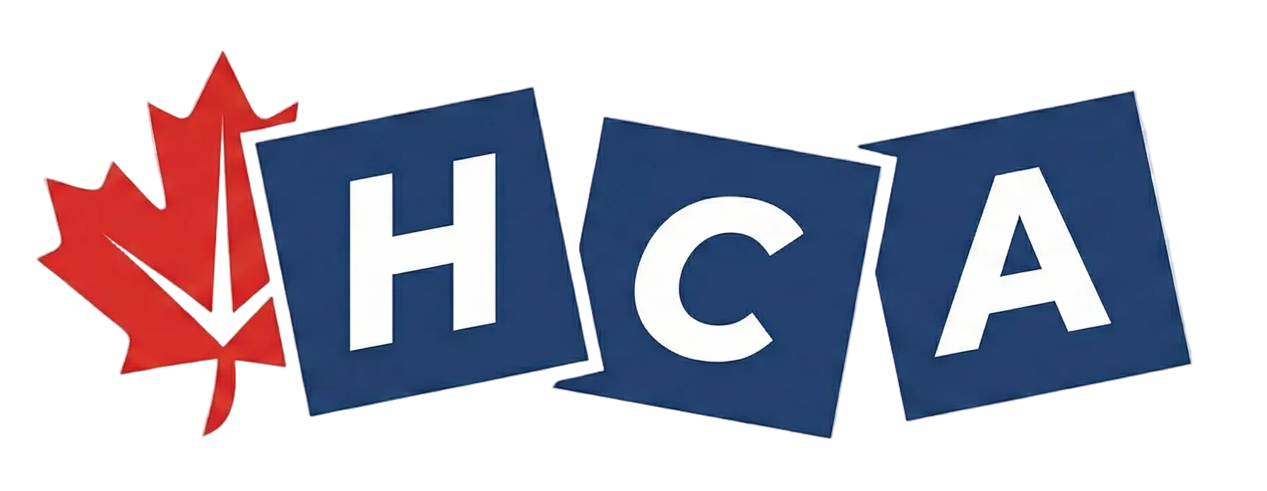 HCA logo with a red maple leaf on a white background